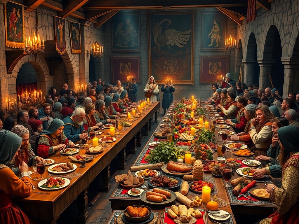 Orta Çağ’da Eğlence ve Festivaller – İnsanlar Nasıl Eğleniyordu? 2 Şölenlerin Gizemi: Orta Çağ'da Yemek ve Eğlence Nasıl Birleşiyordu?