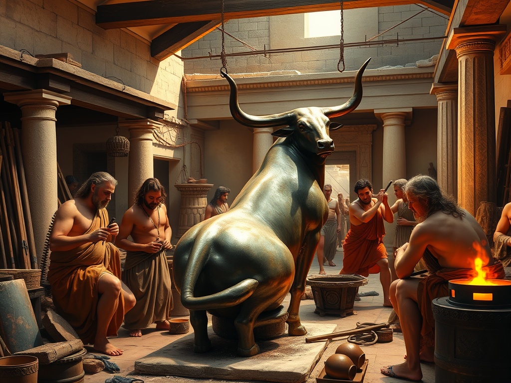 Antik Yunan’ın Dehşet Verici İcadı: Bronz Boğa 4 Mimari ve Teknolojik Devrim: Bronz Boğa'nın Yapım Süreci